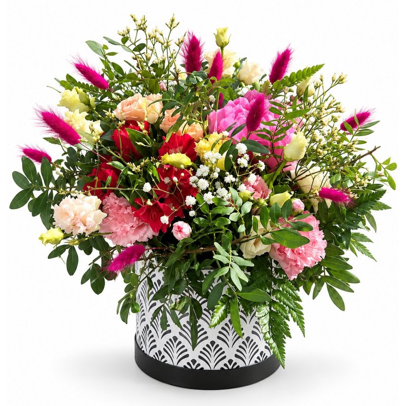Flowerbox Růže a Eustoma